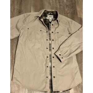 L.L. Bean Men's Casual Button Down Shirt - Beige